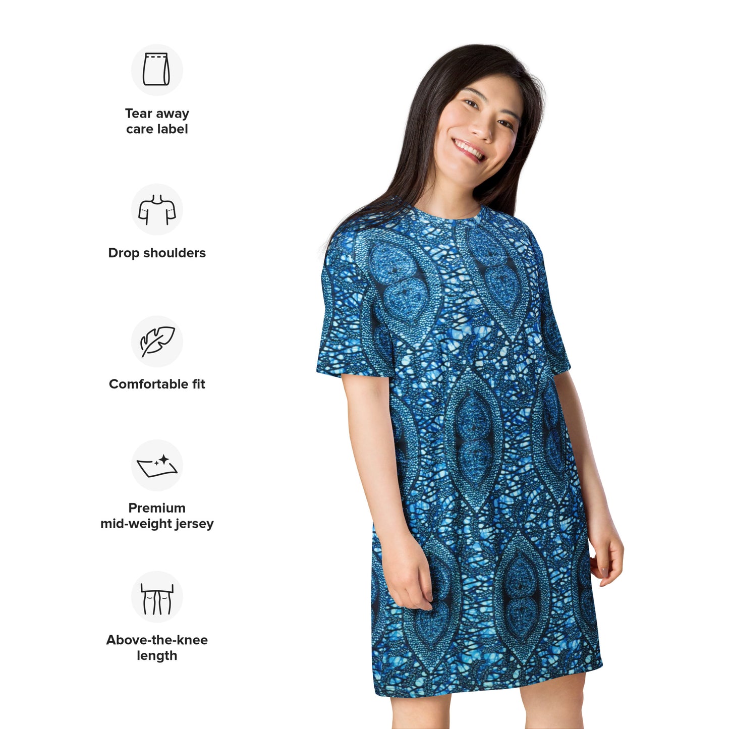 Blue Peas Ankara T-shirt Dress