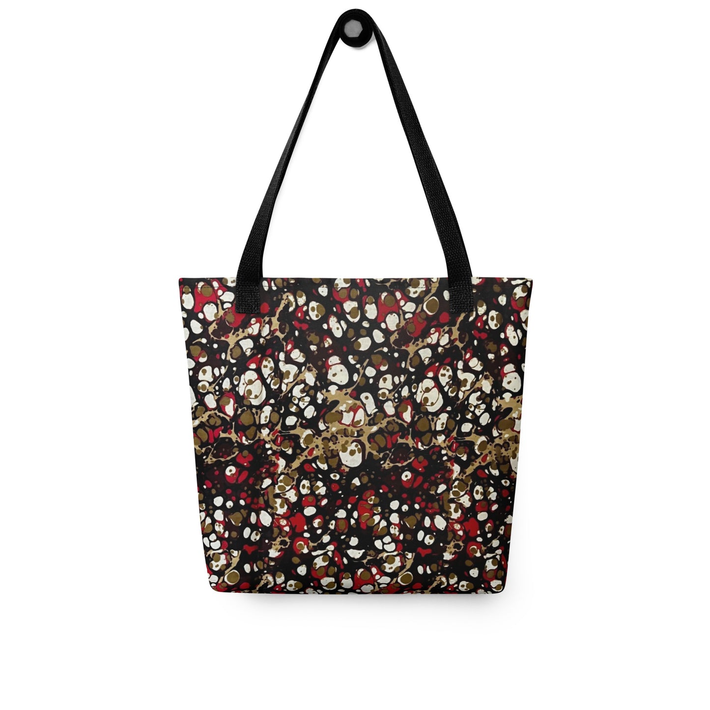 Red Abstract Adire Tote Bag