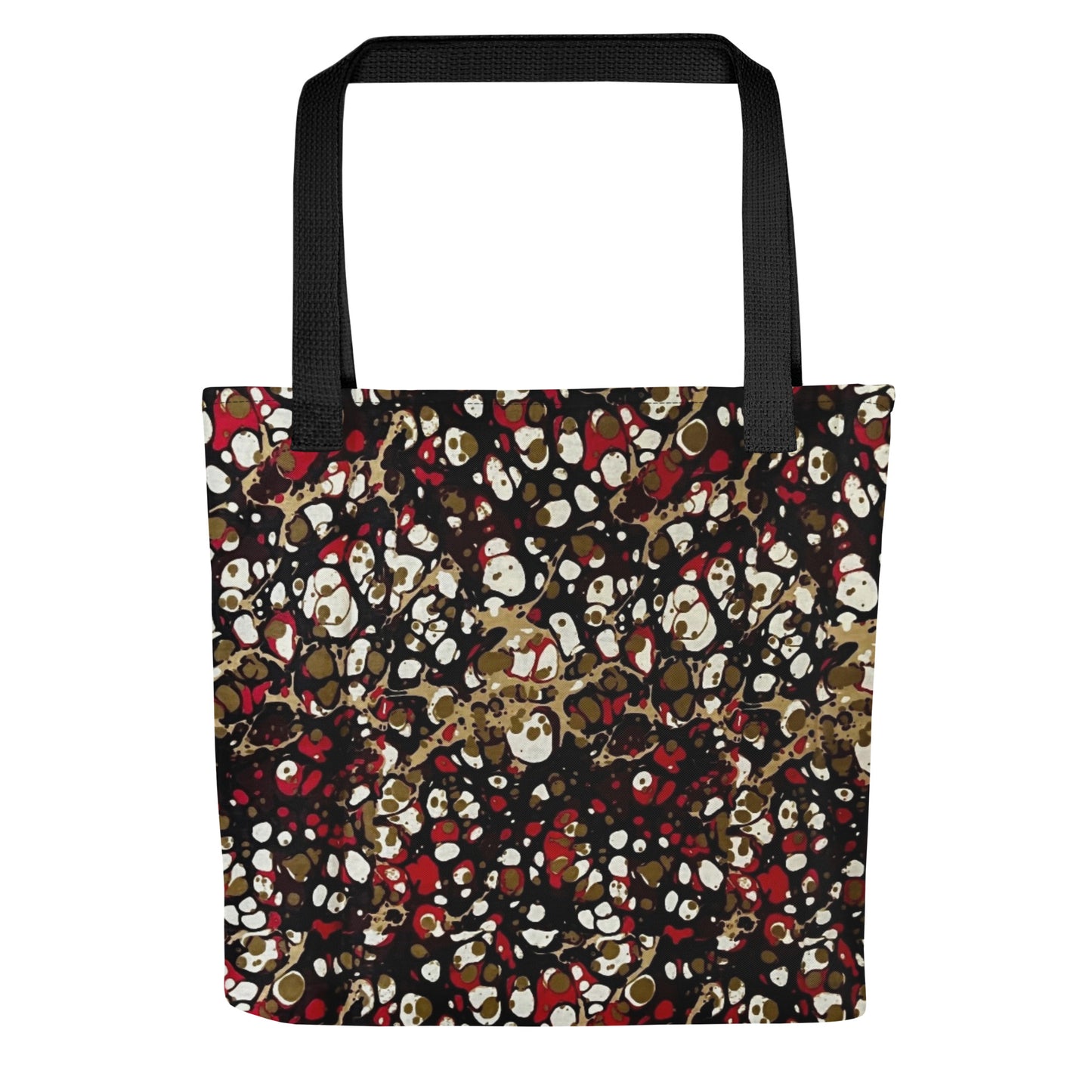 Red Abstract Adire Tote Bag