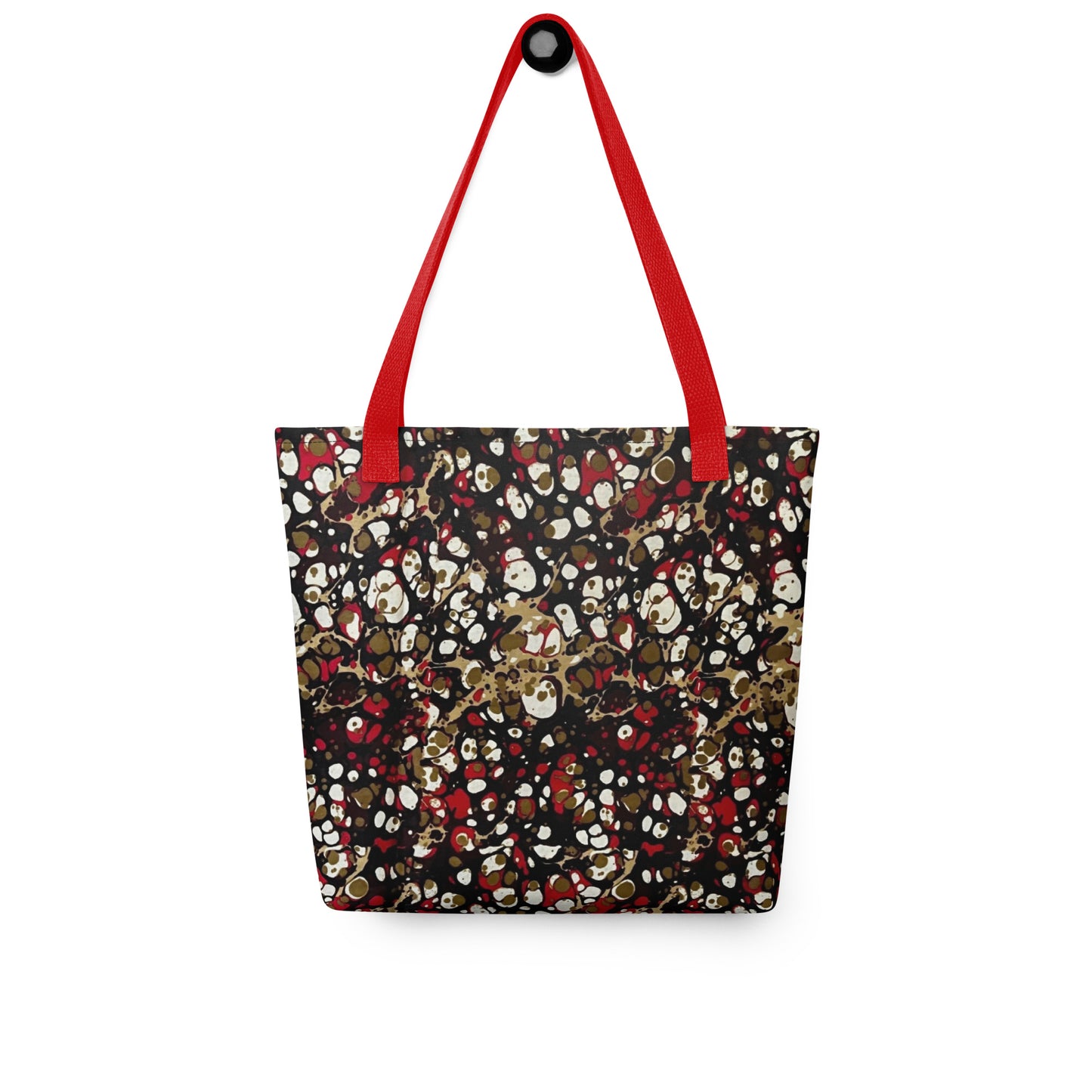 Red Abstract Adire Tote Bag