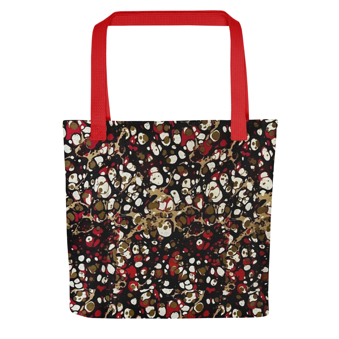 Red Abstract Adire Tote Bag