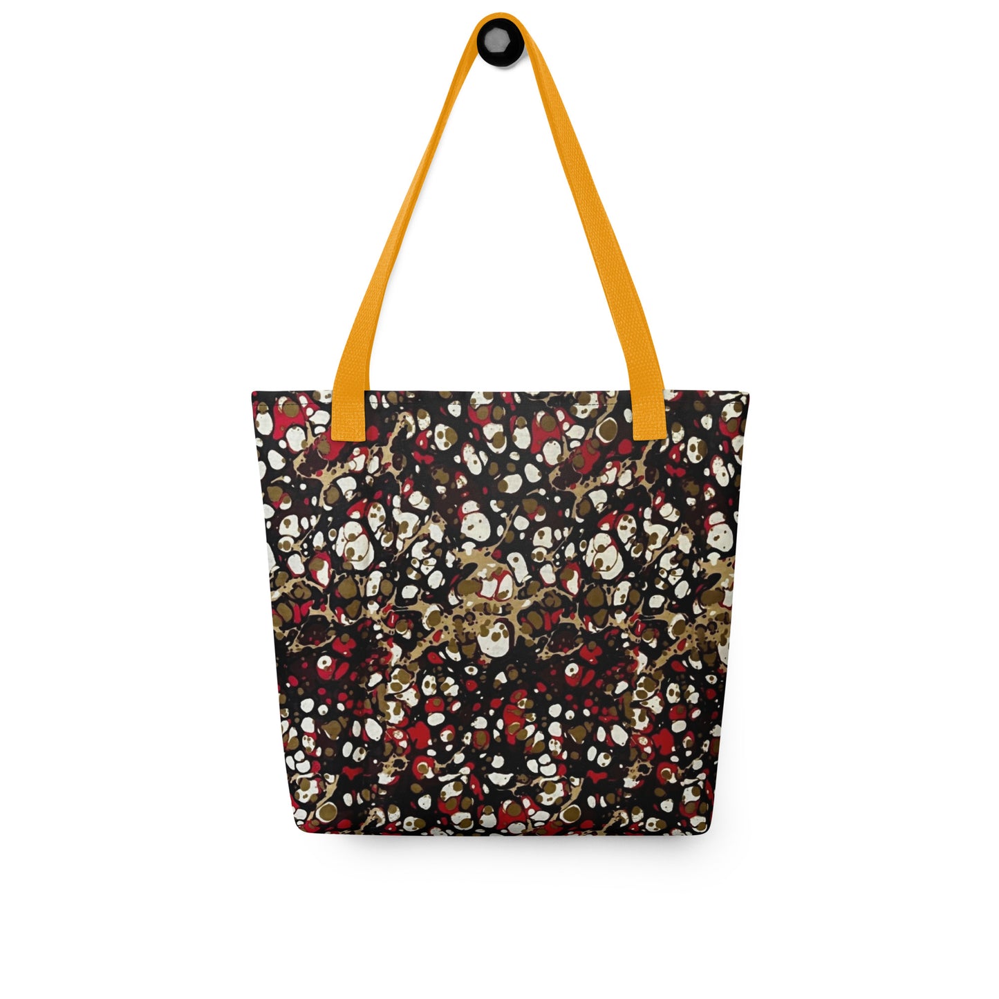 Red Abstract Adire Tote Bag