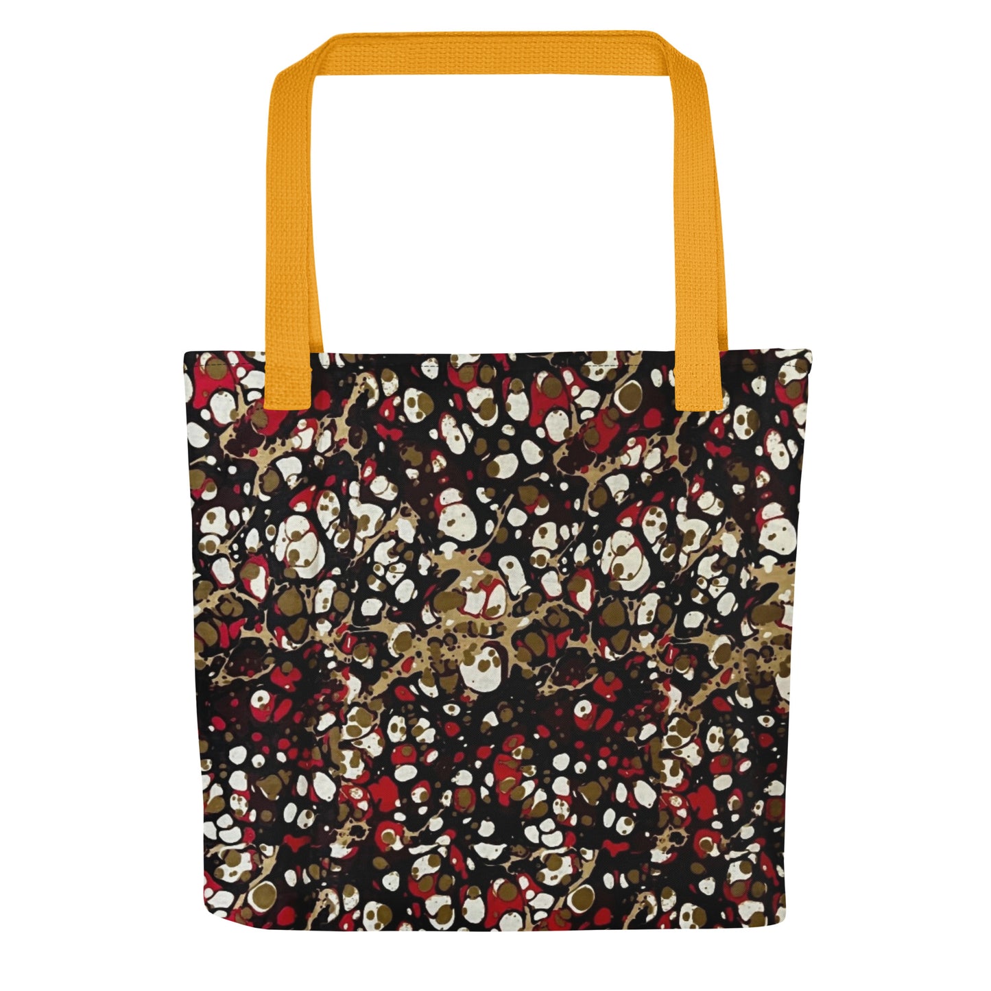 Red Abstract Adire Tote Bag