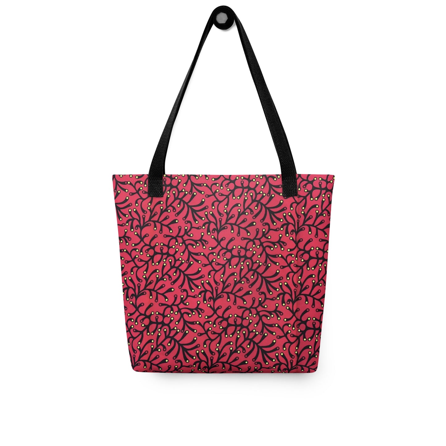 Red Ankara Tote Bag