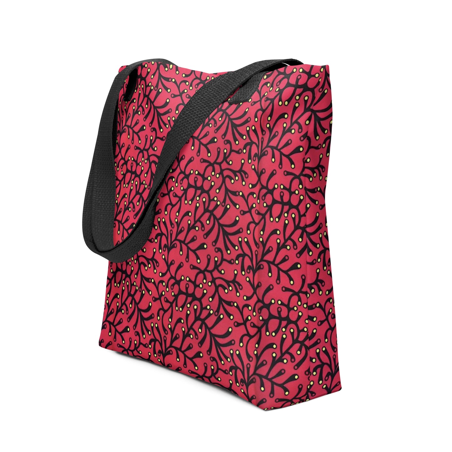 Red Ankara Tote Bag