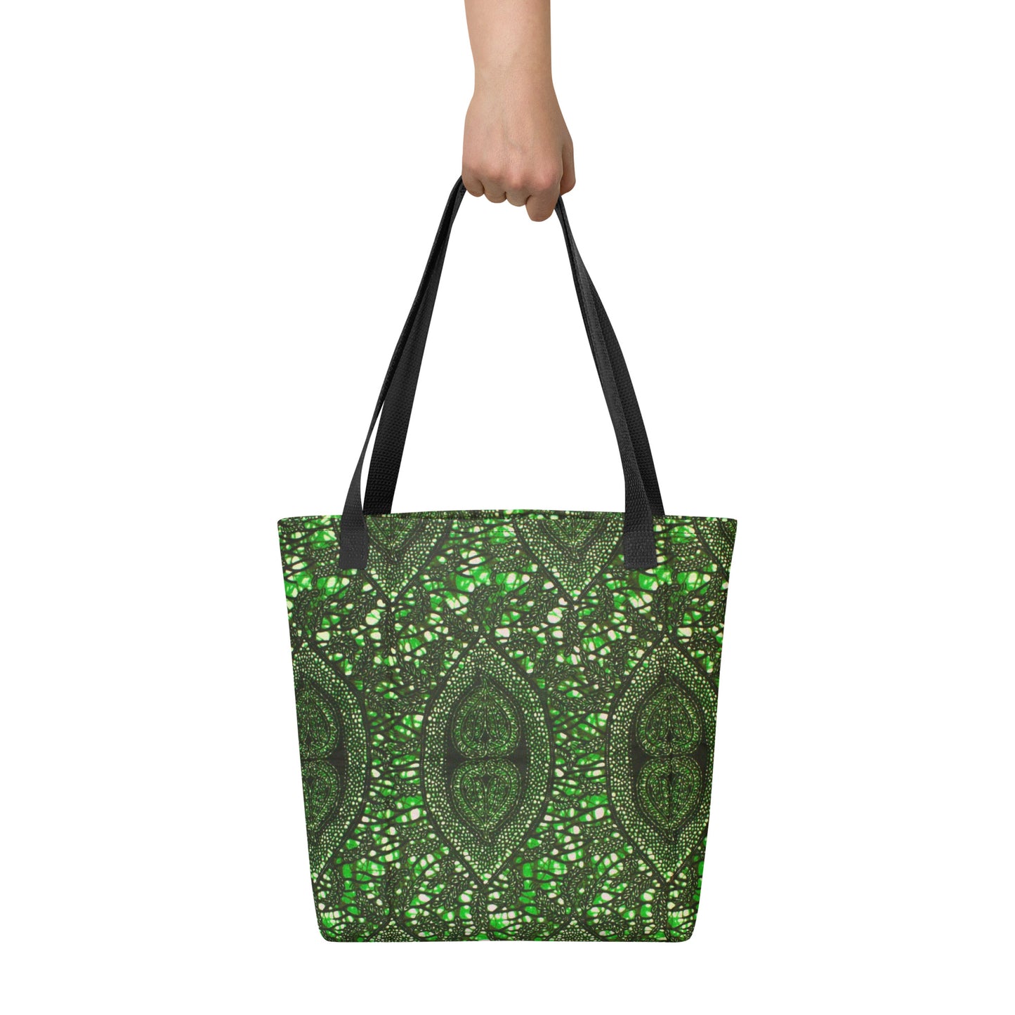 Green Peas Ankara Tote Bag