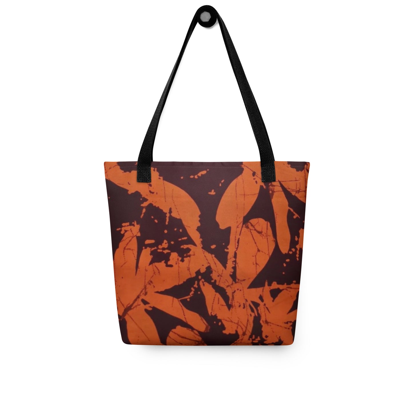 Orange Print Tote Bag