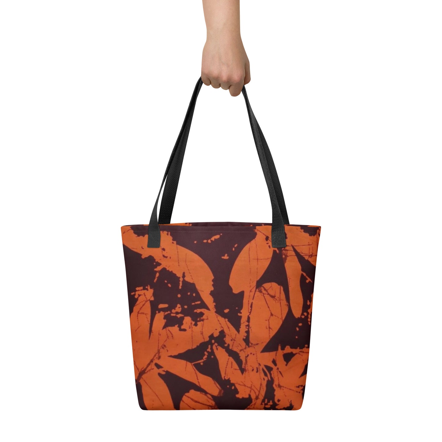 Orange Print Tote Bag