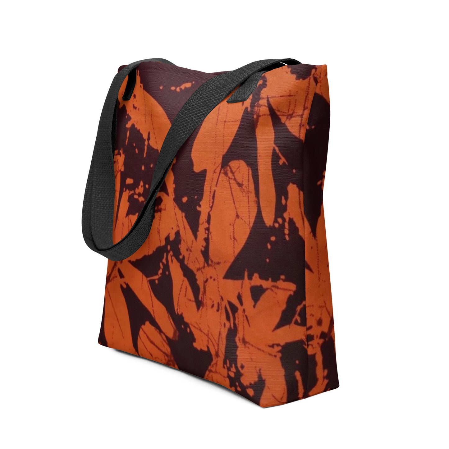 Orange Print Tote Bag