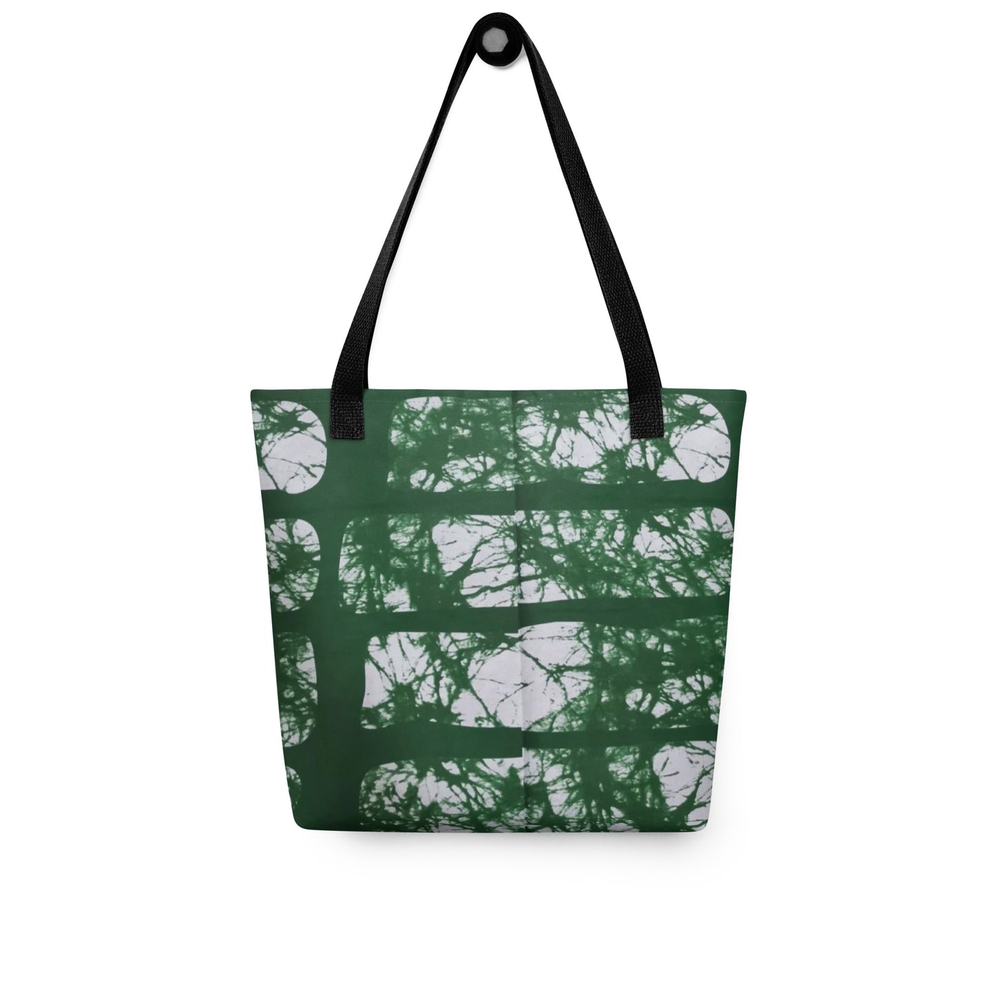 Green Print Tote Bag