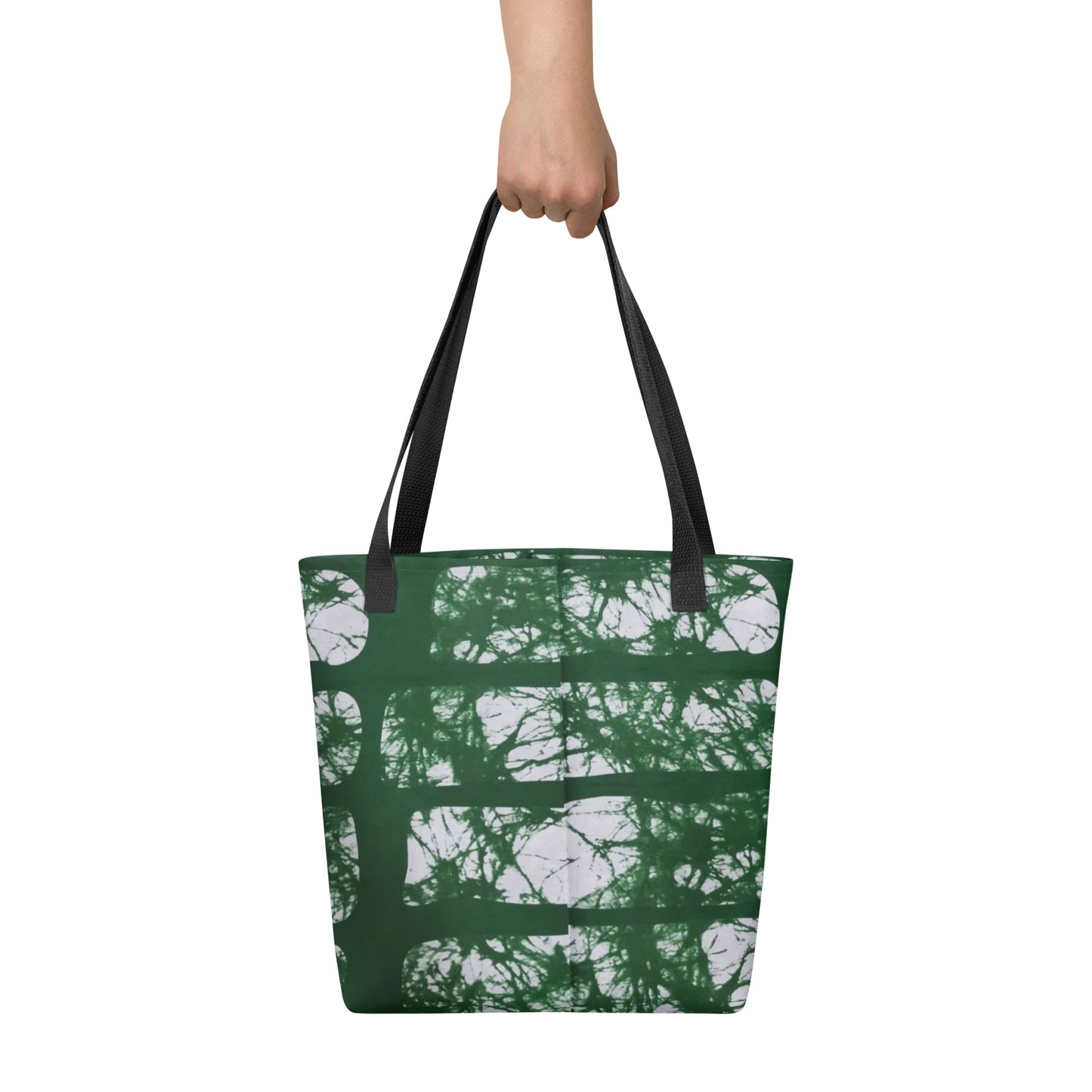 Green Print Tote Bag