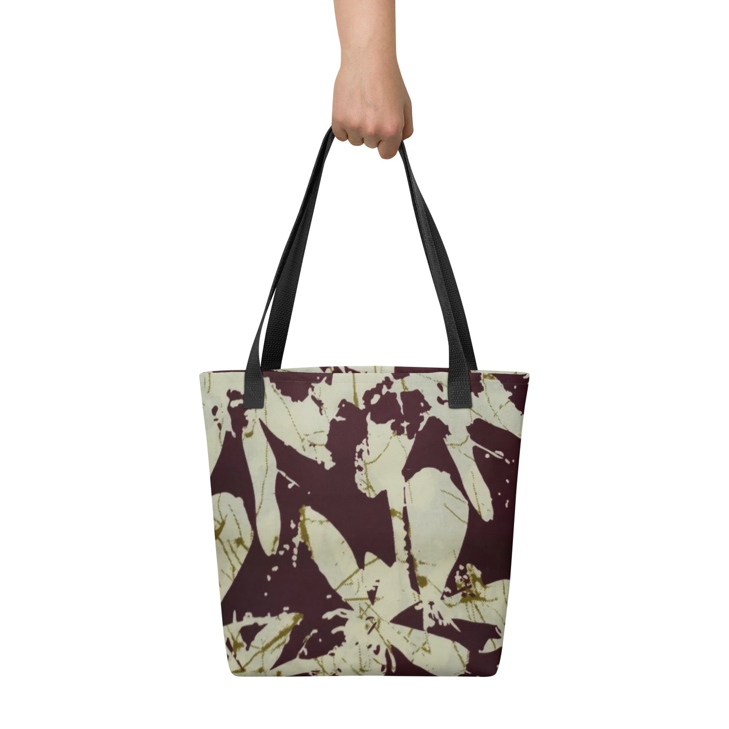 Brown Print Tote Bag