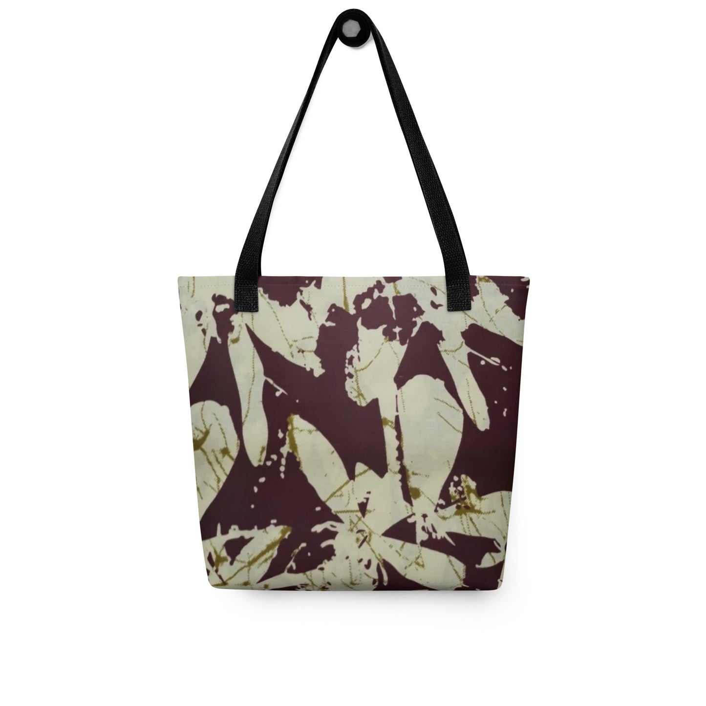 Brown Print Tote Bag