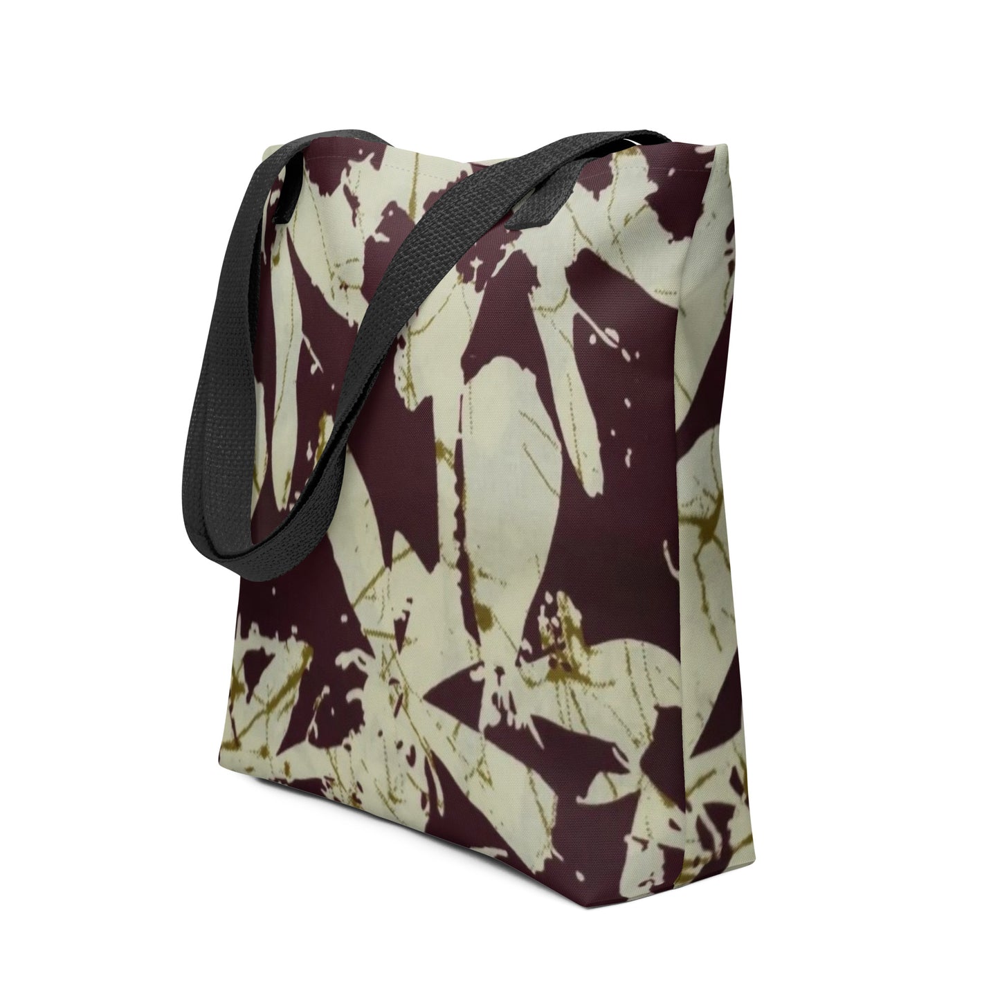 Brown Print Tote Bag