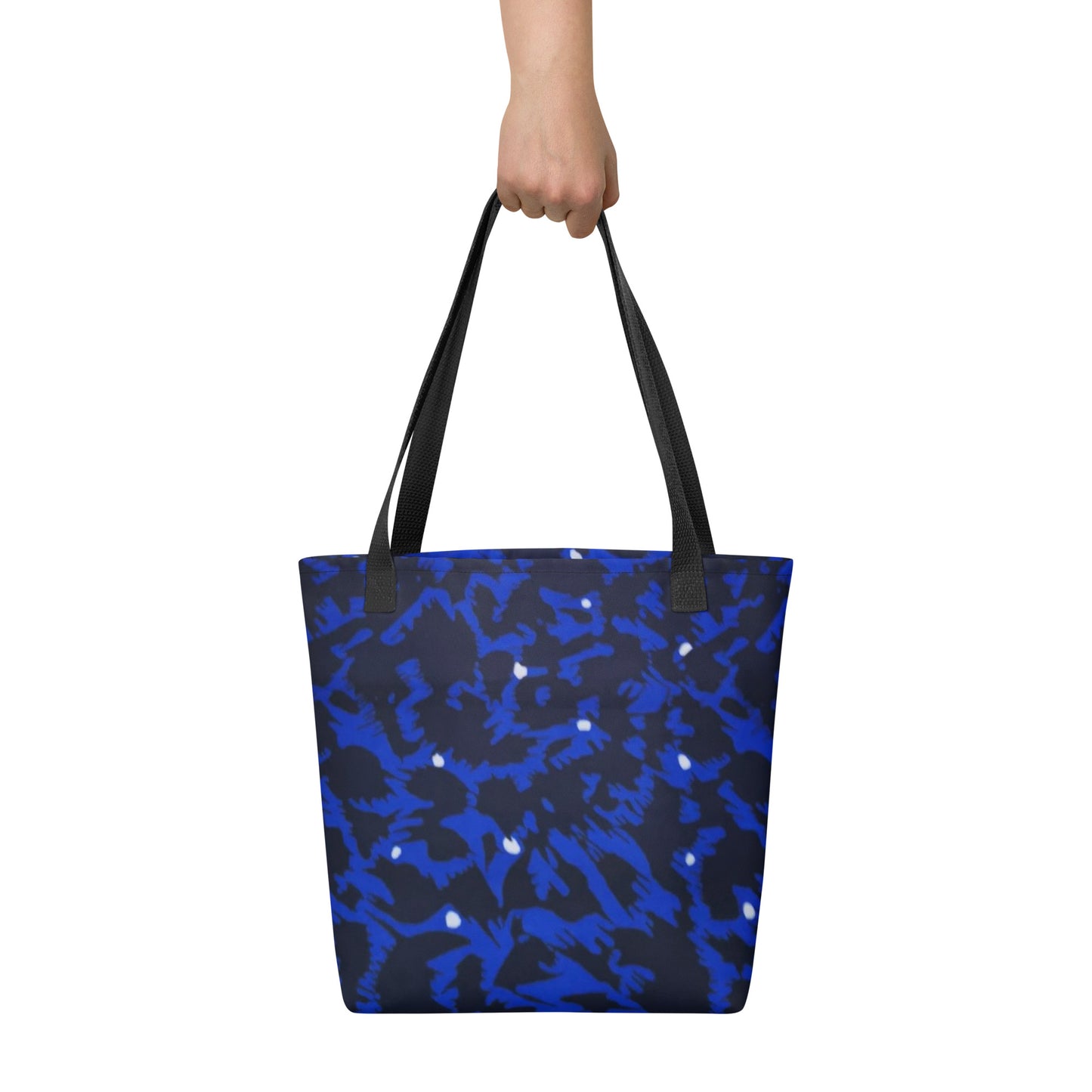 Blue Leopard Tote Bag