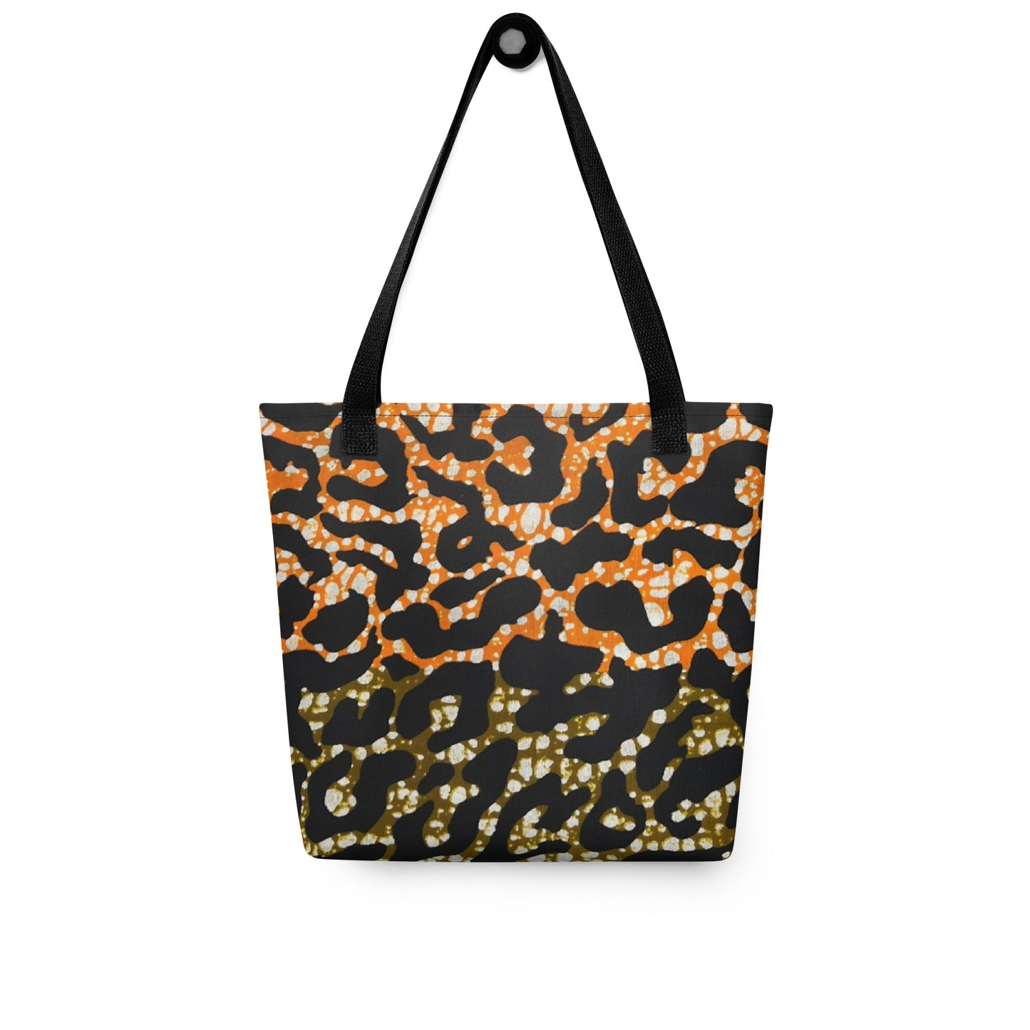 Green Orange Leopard Tote Bag