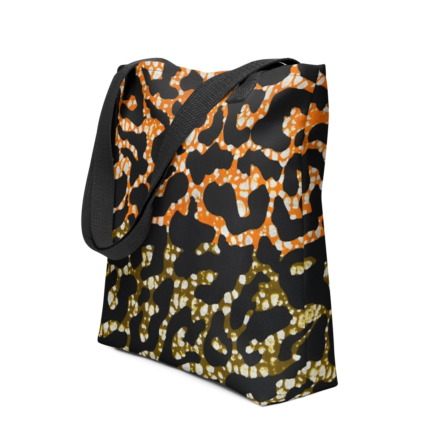 Green Orange Leopard Tote Bag