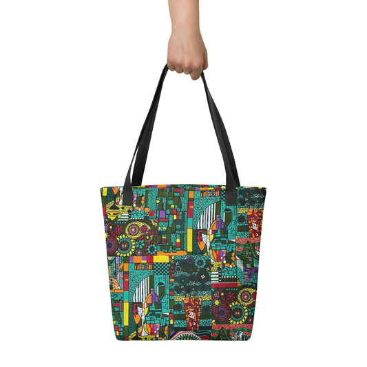 Green Artsy Tote Bag