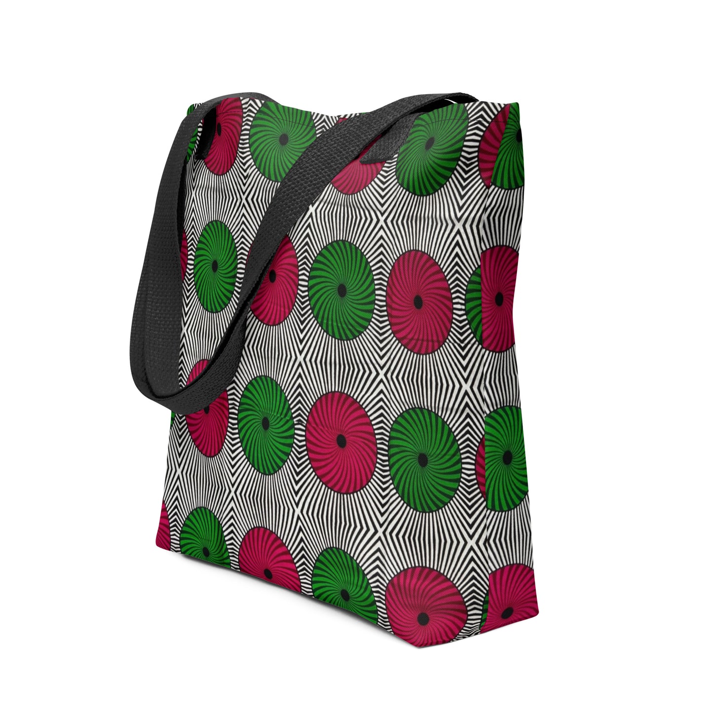 Red Green Circles Tote Bag