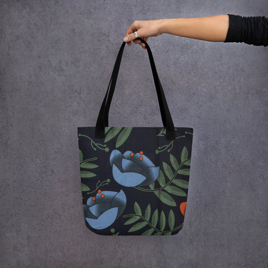 Winter Floral Tote Bag