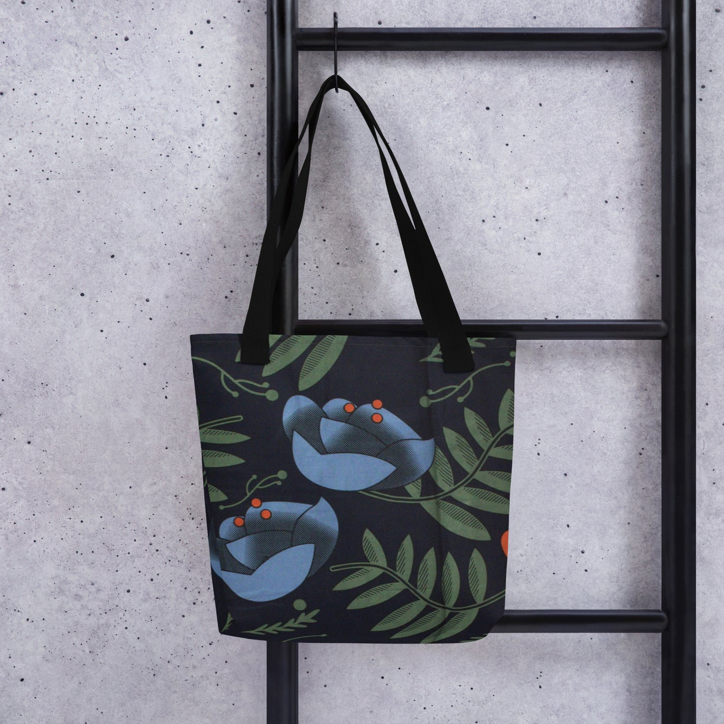 Winter Floral Tote Bag