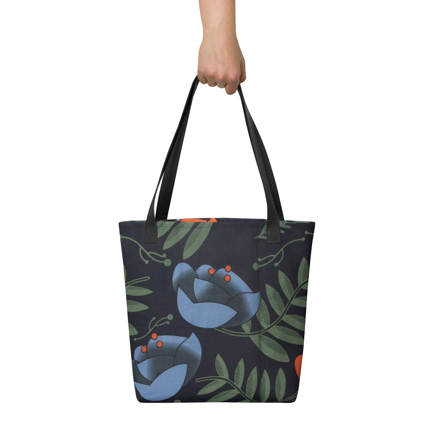 Winter Floral Tote Bag