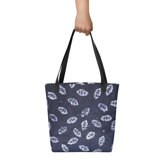 Indigo Leaf Tote Bag