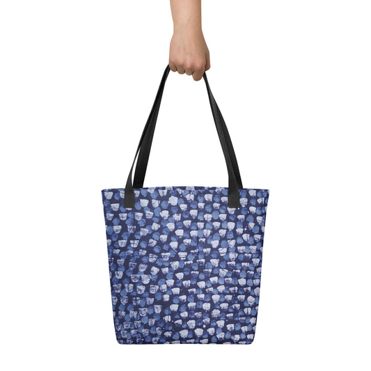 Blue Dotted Tote Bag