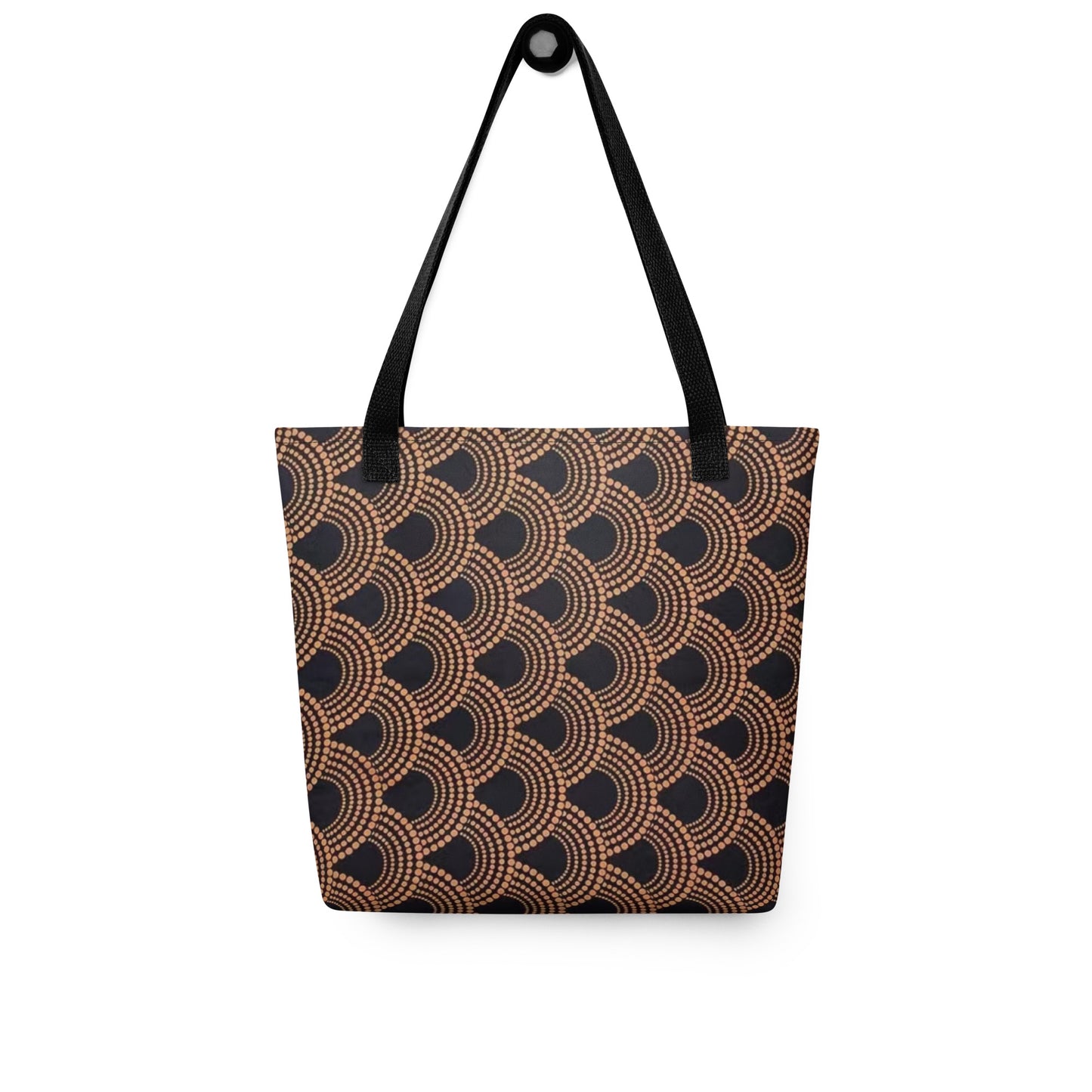 Brown Abstract Tote Bag