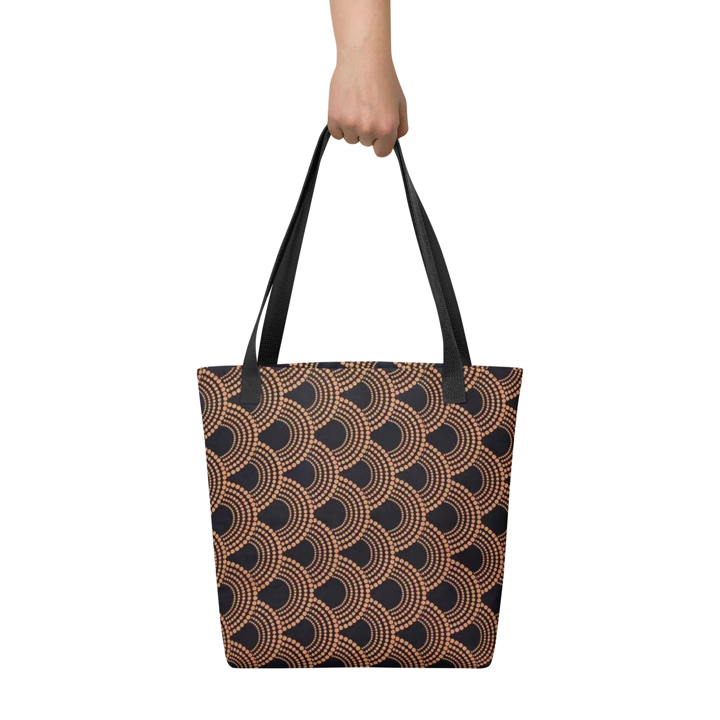 Brown Abstract Tote Bag