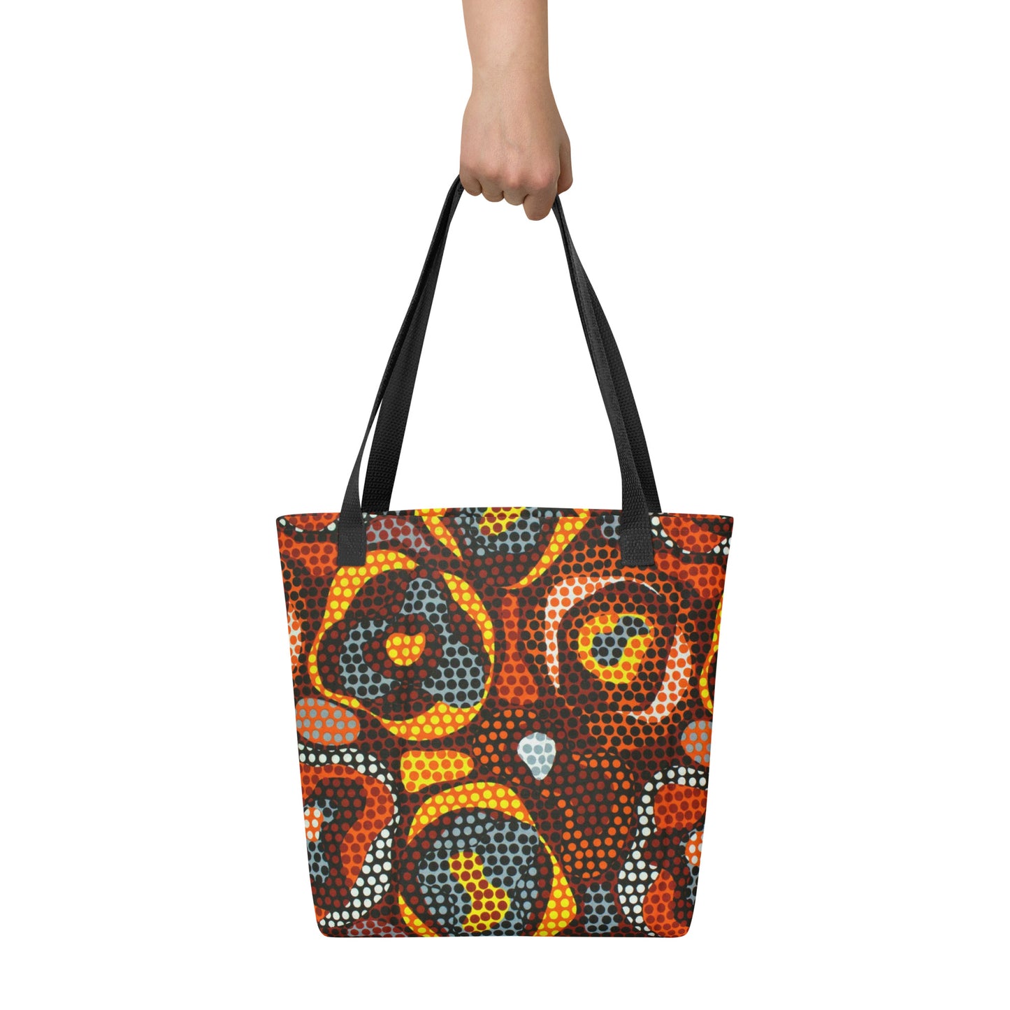 Multicolour Orange Tote Bag