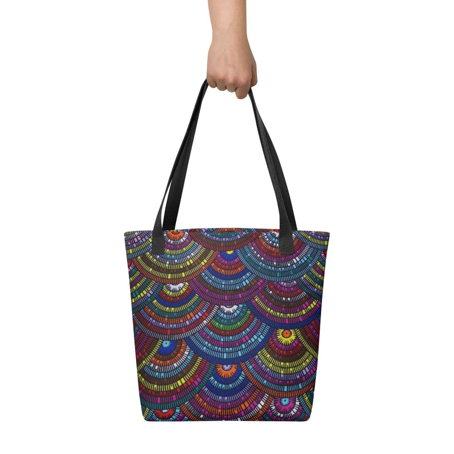 Multicolour Half Circle Tote Bag