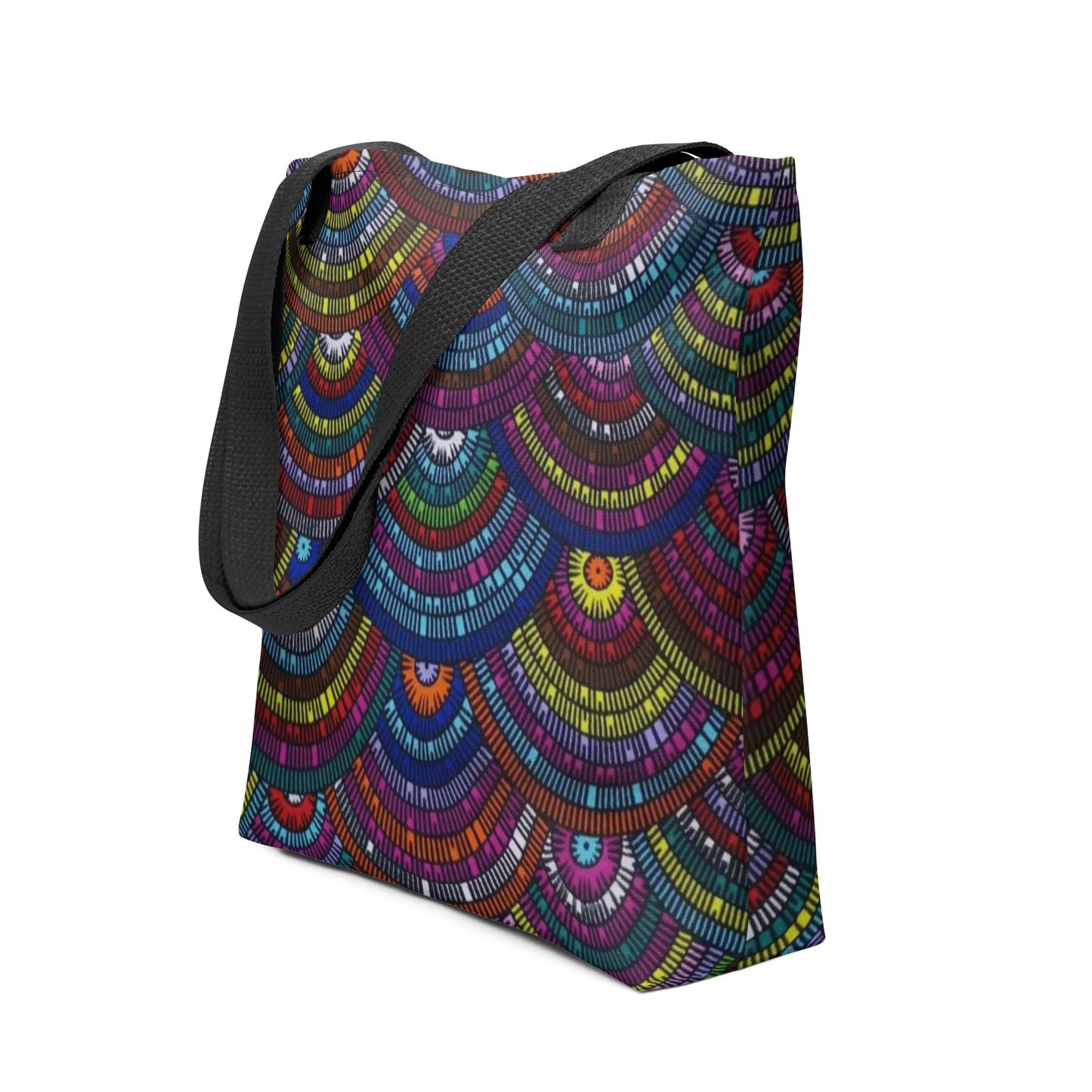 Multicolour Half Circle Tote Bag