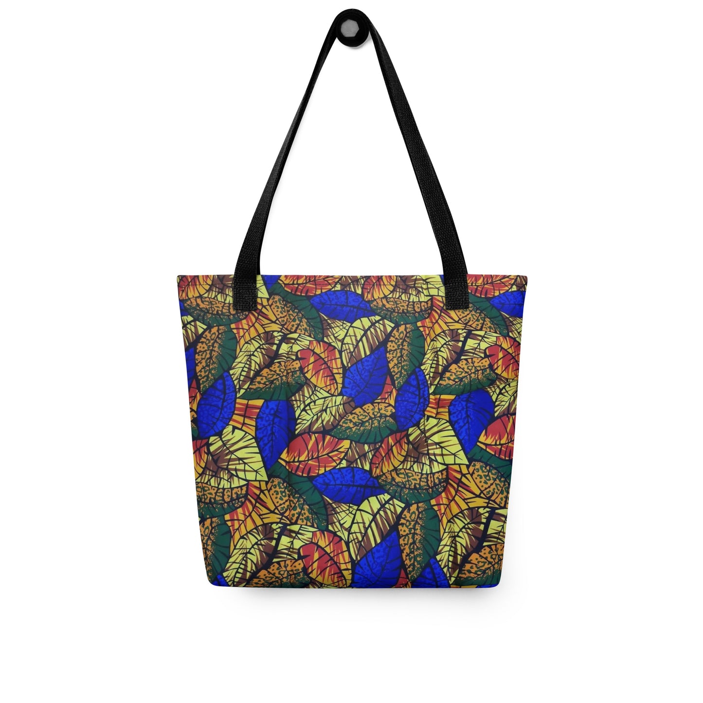 Multicolour Blue Leaf Tote Bag