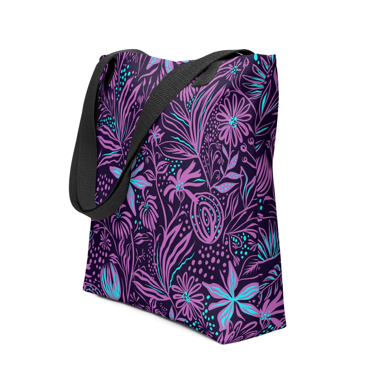 Purple Tropical Tote Bag