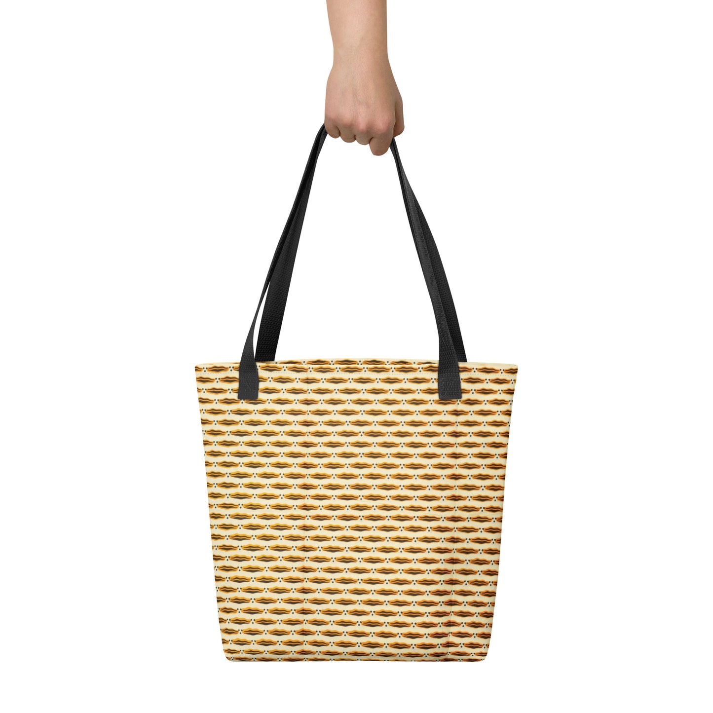 Brown Print Tote Bag