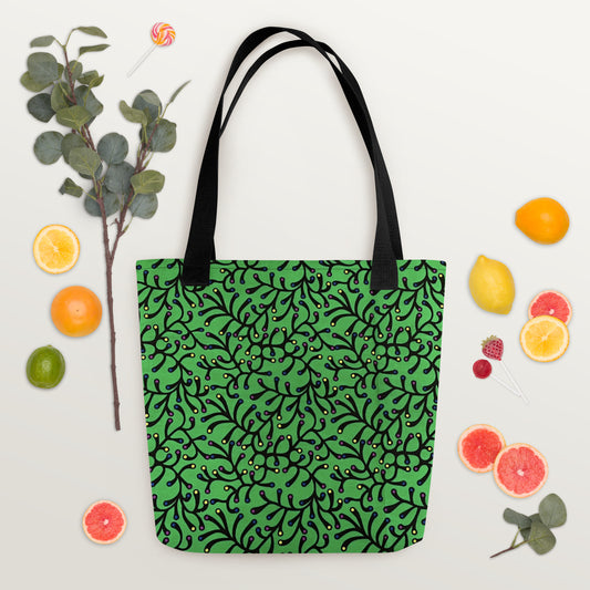 Green Ankara Tote Bag