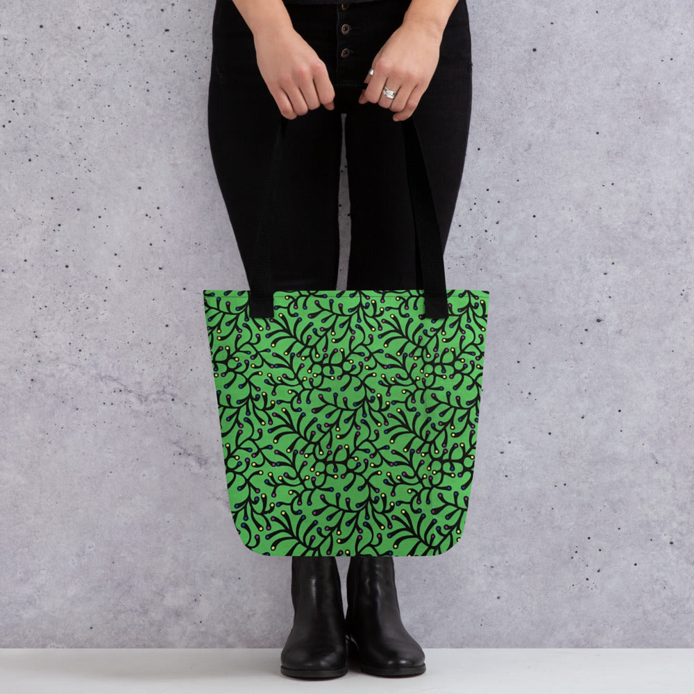 Green Ankara Tote Bag