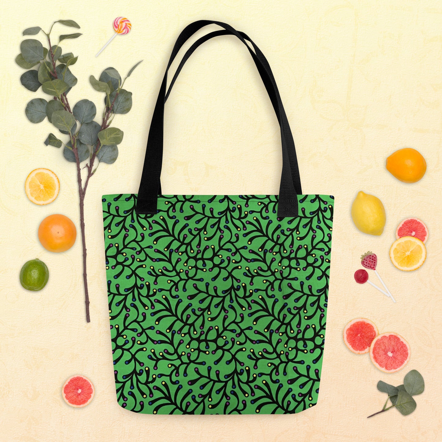 Green Ankara Tote Bag