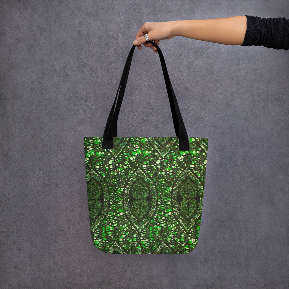 Green Peas Ankara Tote Bag