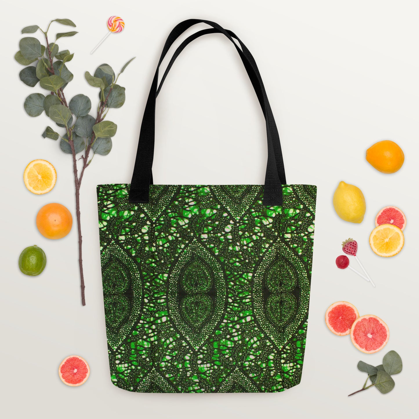 Green Peas Ankara Tote Bag