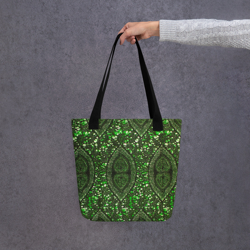 Green Peas Ankara Tote Bag