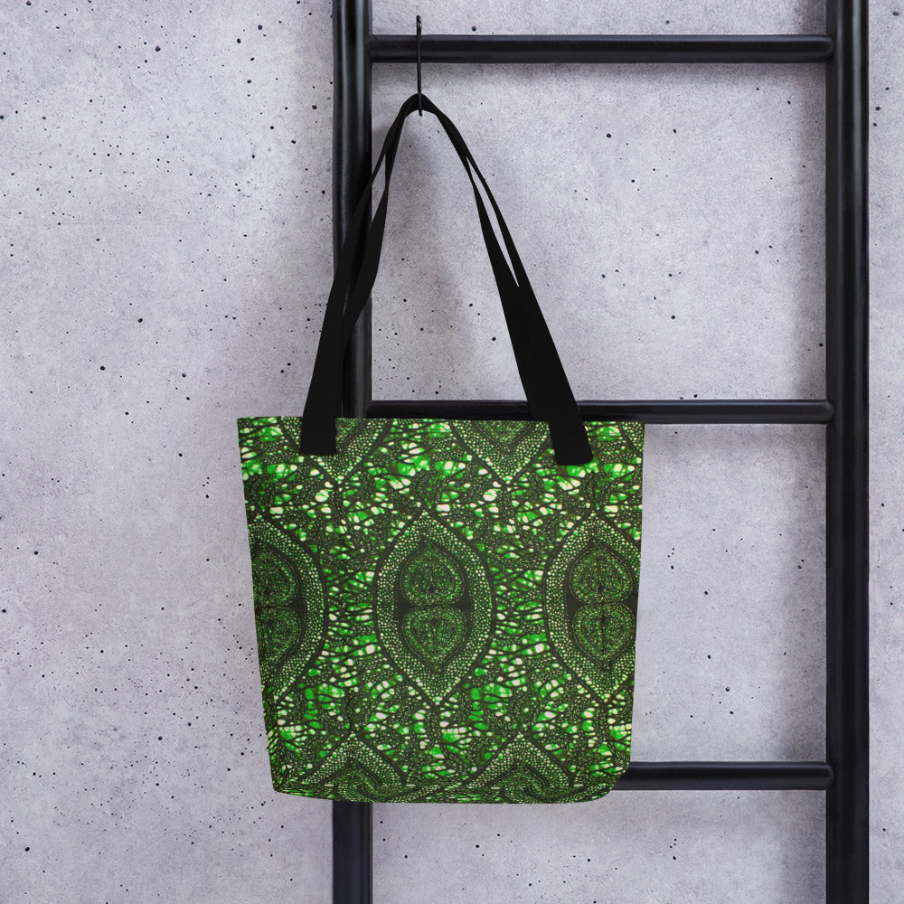 Green Peas Ankara Tote Bag