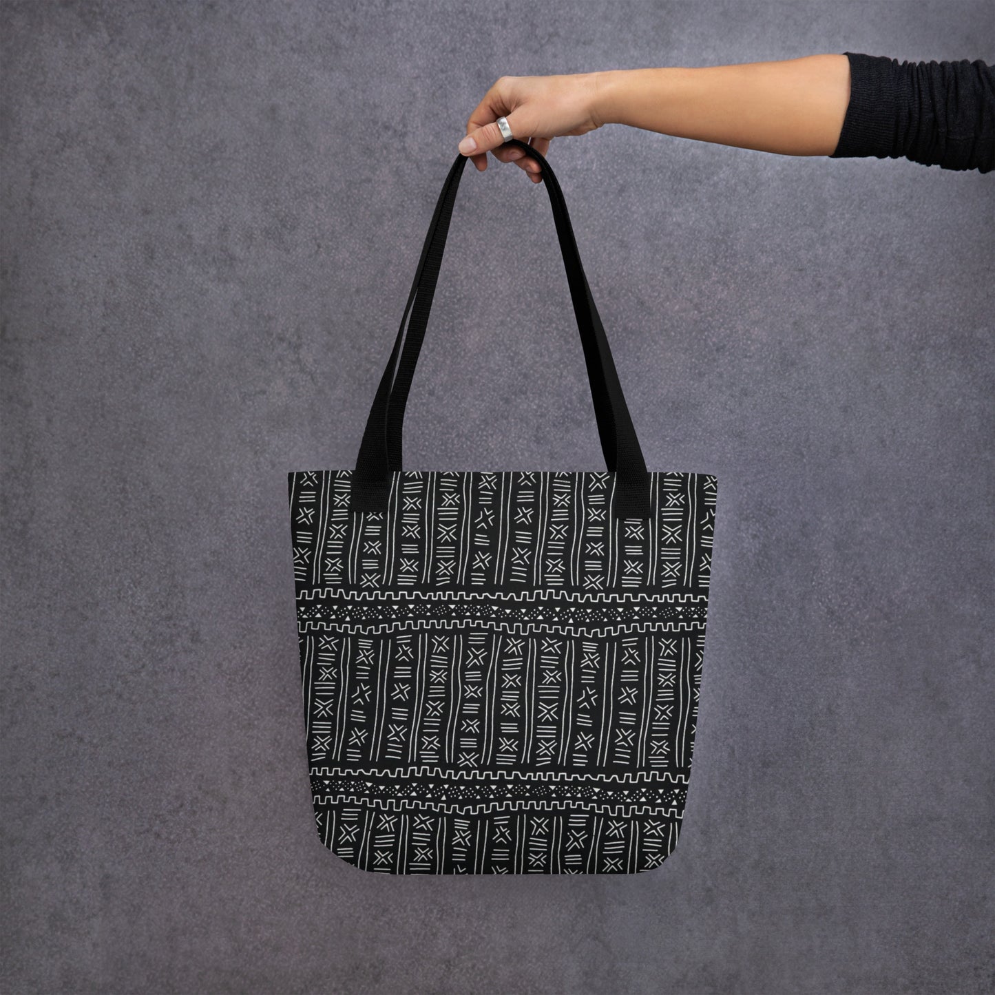 Black & White Print Tote Bag