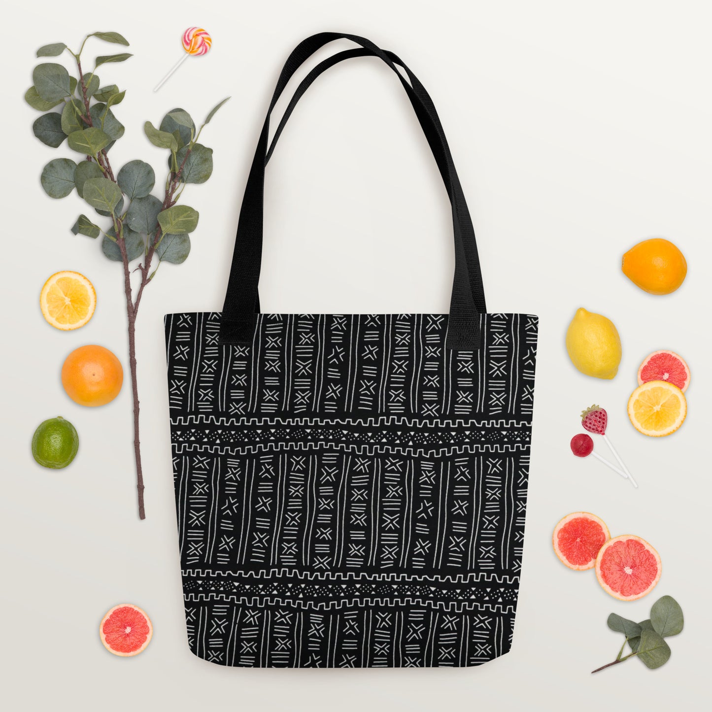 Black & White Print Tote Bag