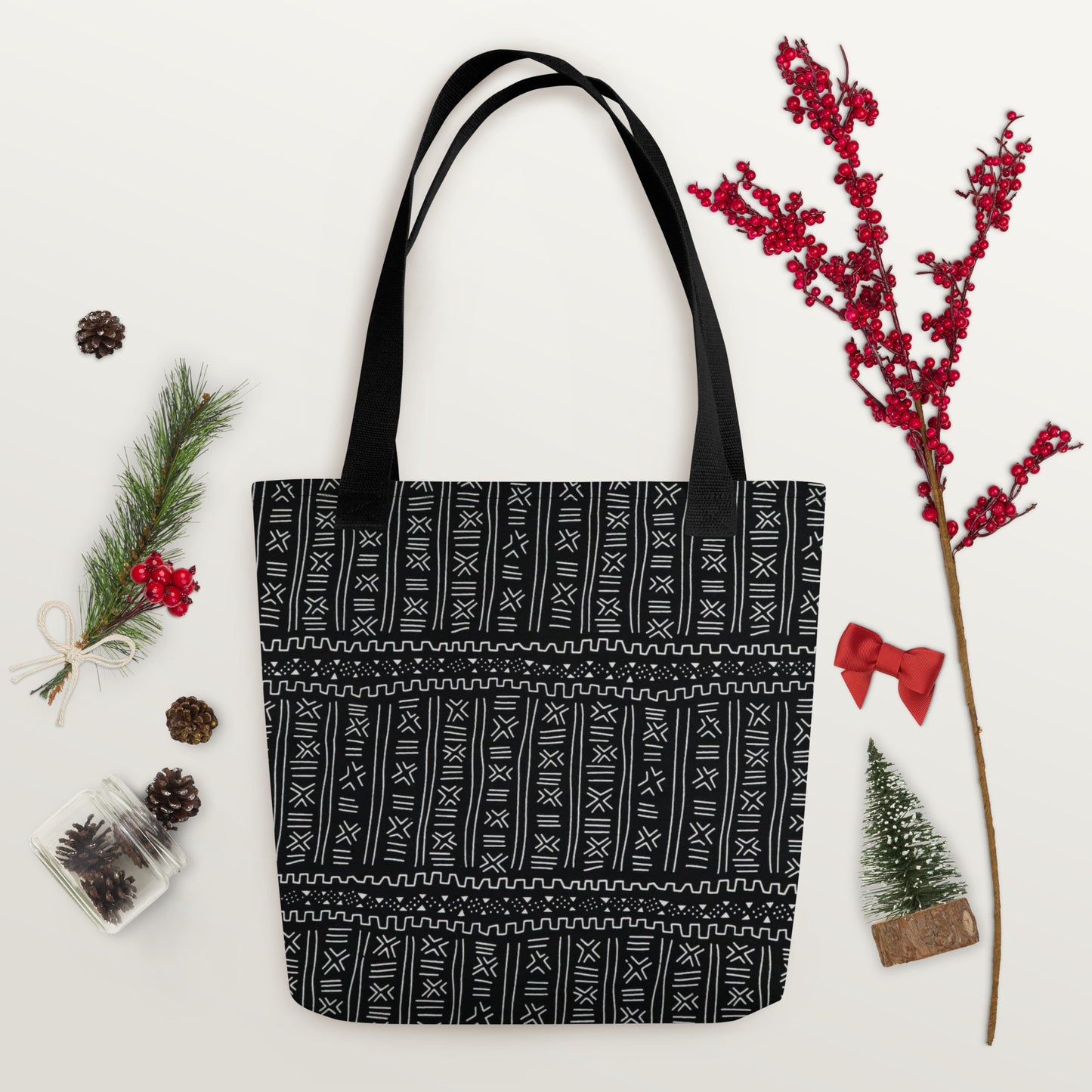 Black & White Print Tote Bag