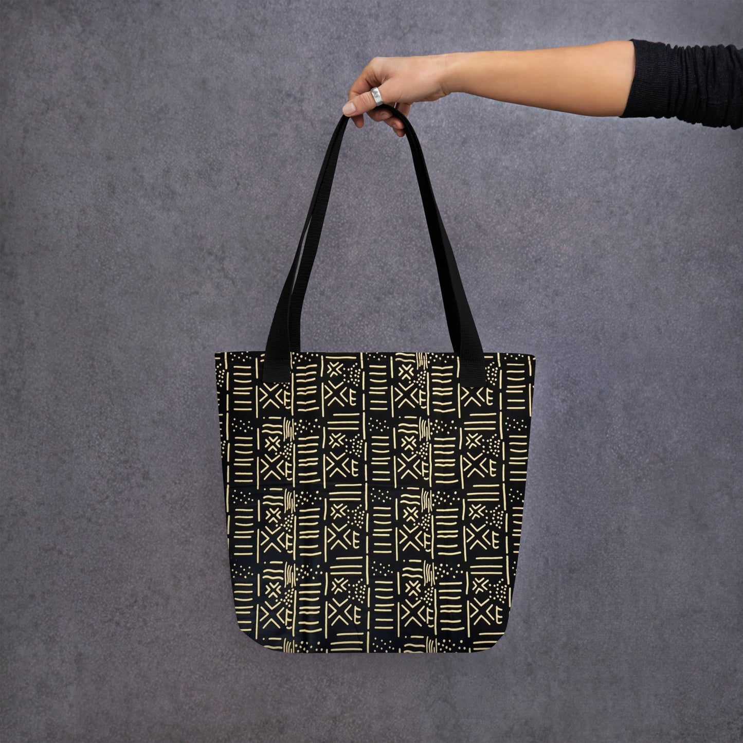 Black & Cream Tote Bag