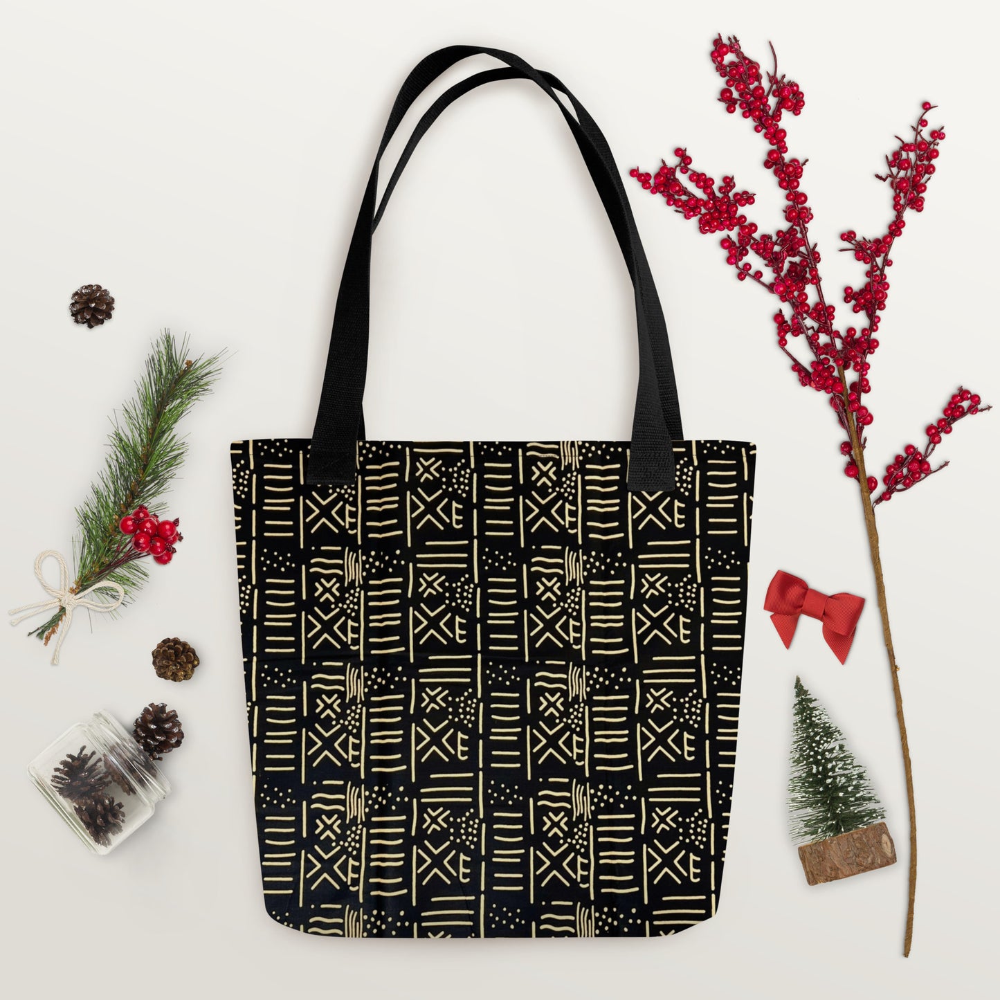 Black & Cream Tote Bag