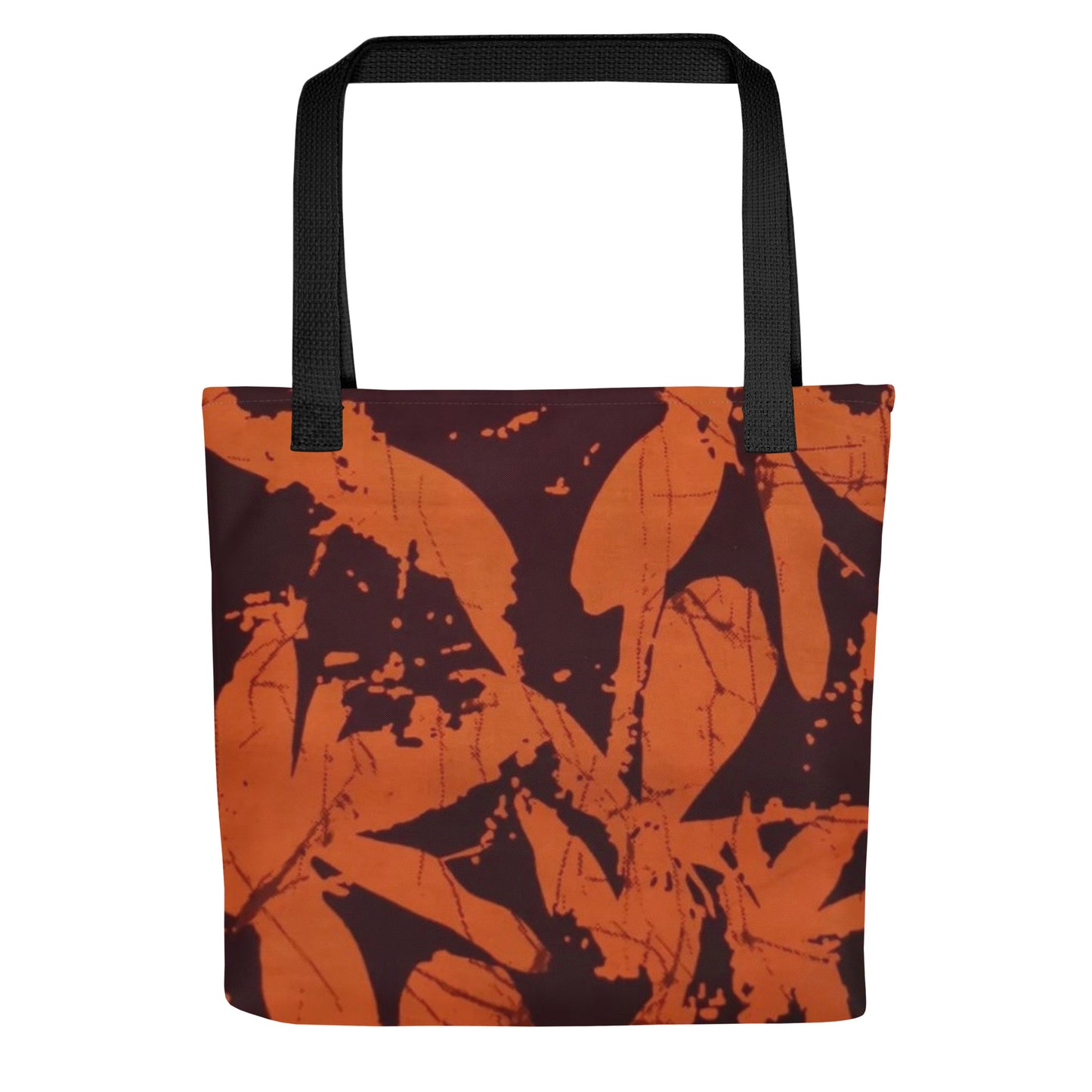 Orange Print Tote Bag