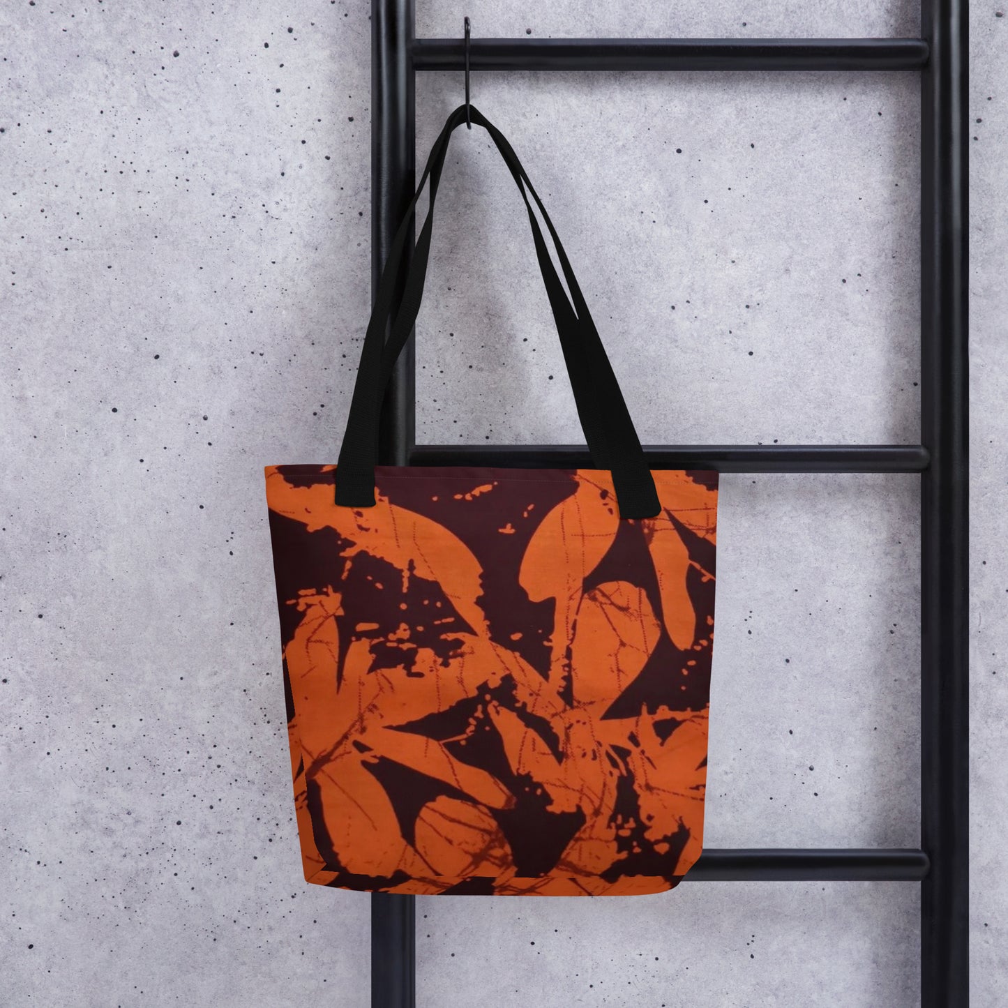 Orange Print Tote Bag